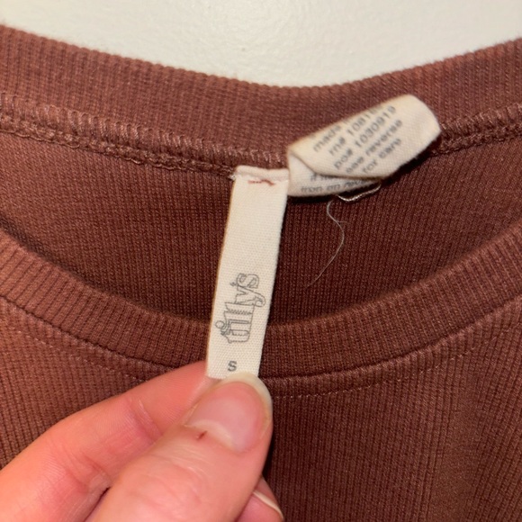 Brown Ribbed Tank Top - Picture 2 of 4